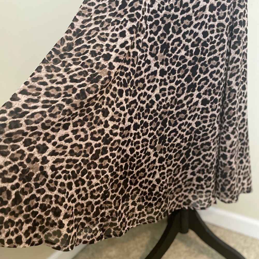 Fair Lady Vintage European Leopard Animal  Print Lined Maxi  Skirt Size 10P - Picture 4 of 8